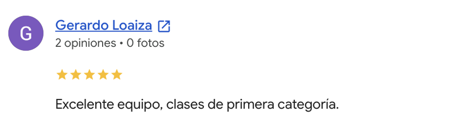 Opinión de Gerardo Loaiza en Google