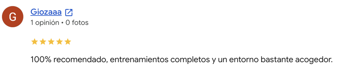 Opinión de Giozaaa en Google
