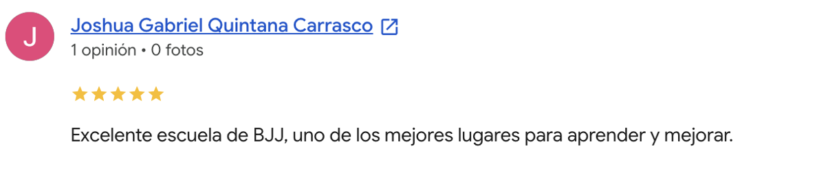 Opinión de Joshua Gabriel Quintana Carrasco en Google