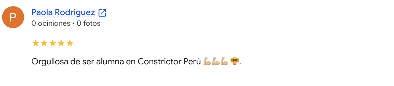Opinión de Paola Rodriguez en Google