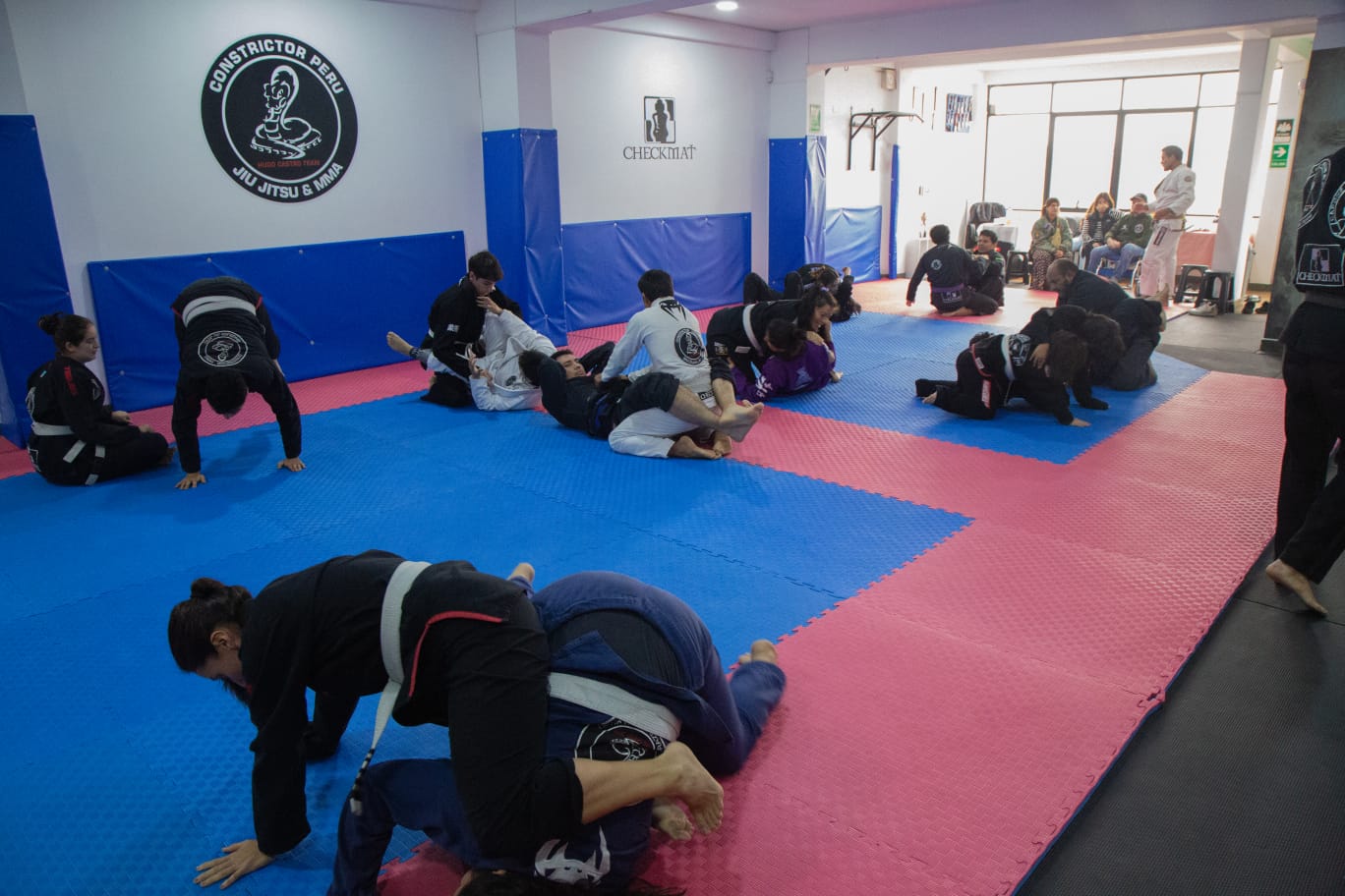 Clase grupal de Jiu-Jitsu en Constrictor Perú